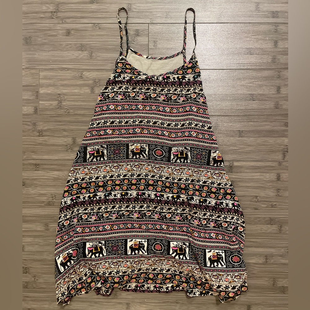 printed Aztec dress with mesh lace detailed back, originally from LF Boutique